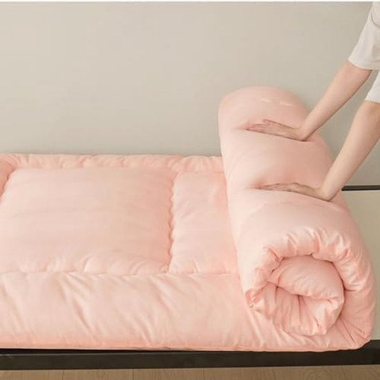 Draagbare Vloermat - Opvouwbare Matras Campingmat - Comfortabel Slapen - 4 cm Dikke Stof - 120 x 200 cm - Rosa