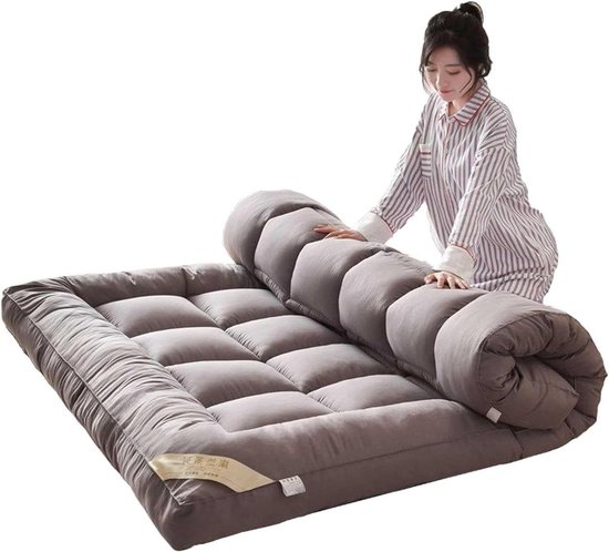 Draagbare Vloermatras - Opvouwbare Futon - Ruimtebesparend Slapen - Lichtgewicht en Stevig - 90x190cm - Kleur A