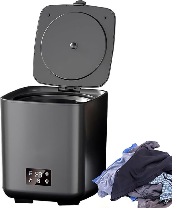 Draagbare Wasmachine - Compacte Washer - Thuis en Reis - Volautomatisch Touchscreen - 10 Liter Capaciteit - Wit