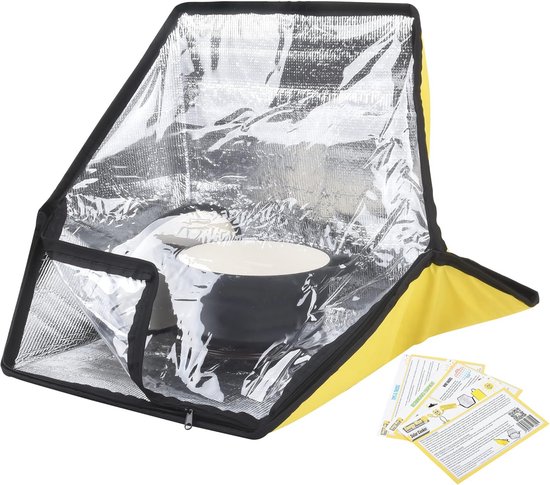 Draagbare Zonne-Oven voor Buiten koken - Opvouwbare Solar Cooker met Volledige Gids en Camping Recepten van KECOP