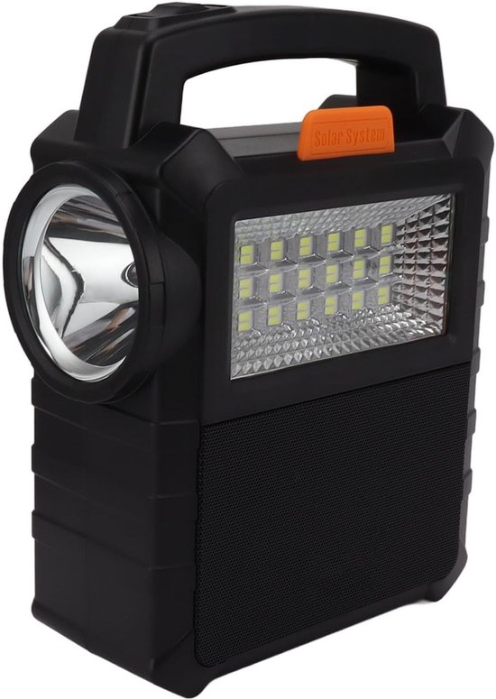 Draagbare Zonnegenerator - Noodstroom Aggregaat - Kamperen en Noodgevallen - Ingebouwde Verlichting - 30x18x10 cm