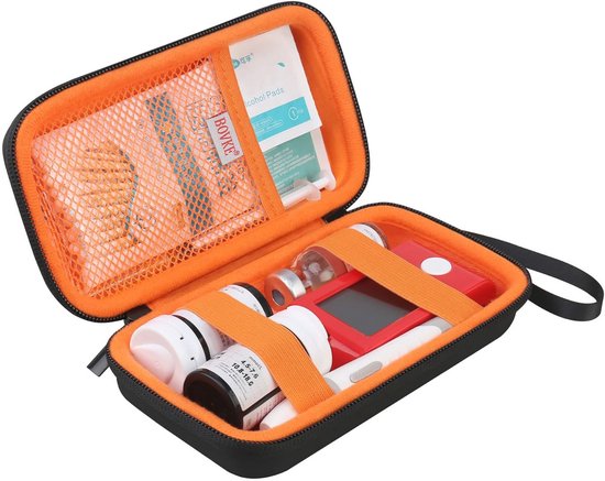 Draagtas voor Diabetes Supplies - Opslag Reiskoffer voor Glucose Monitor en Teststrips van Merkloos