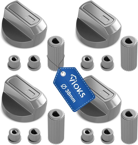 Draaiknop Fornuis Set met Adapters - 4 Ovenknoppen en 16-delige Accessoires voor Kookplaten en Ovens van Impontus