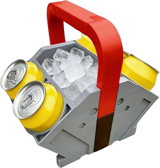 Drankkoeler Motorblok - Bierhouder Blikjeshouder - Feestjes Outdoor - Stijlvolle Gespreksstarter - Ca 22x21 cm - Grijs