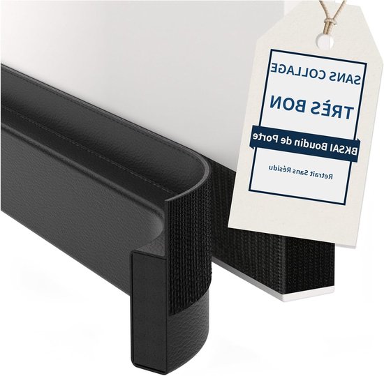 Draught Excluder voor Deuren en Ramen, 5 cm, Koude Isolatie, Geluidsisolatie, Zwart, 90 cm, Energiezuinig en Duurzaam