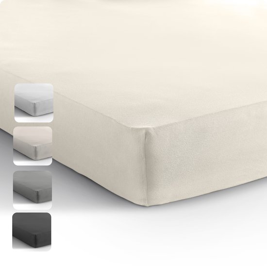Dreamhouse Jersey Stretch Hoeslaken - 100% Katoen - 140x200 - Creme van Dreamhouse