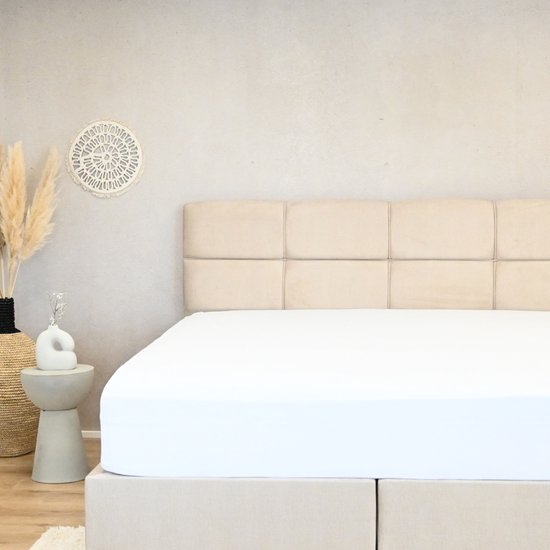 Dreamhouse Jersey Stretch Hoeslaken - 100% Katoen - 140x200 - Wit van Dreamhouse