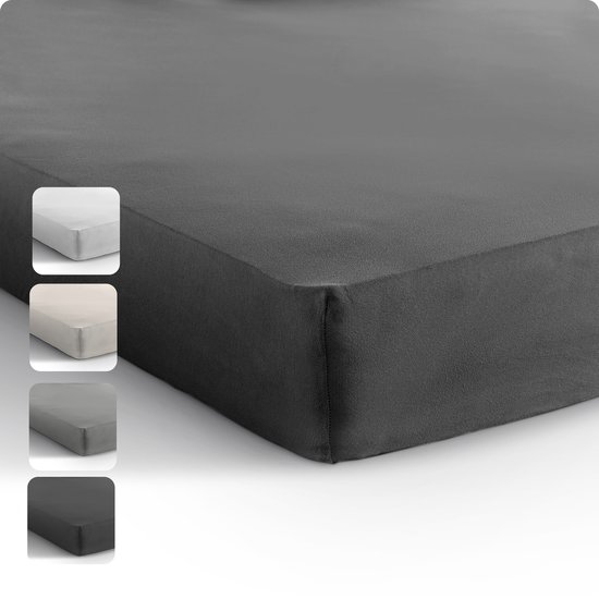 Dreamhouse Jersey Stretch Hoeslaken - 100% Katoen - 160/180x200 - Antraciet van Dreamhouse
