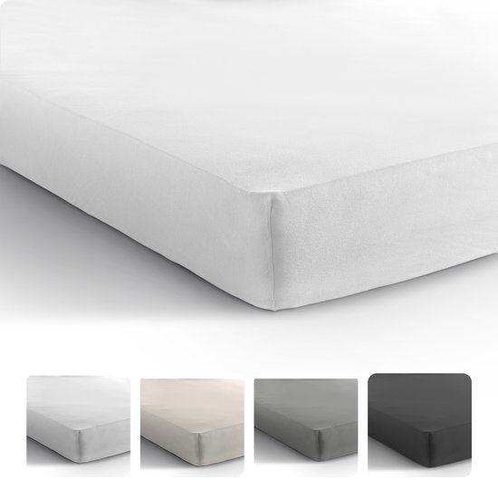 Dreamhouse Jersey Stretch Hoeslaken - 100% Katoen - 160/180x200 - Wit van Dreamhouse