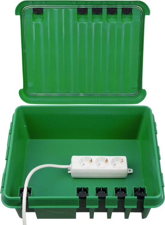 Dribox waterdichte kabelverdeelbox voor buiten - IP55 - 33 x 23 x 14 cm - Groen van DriBox