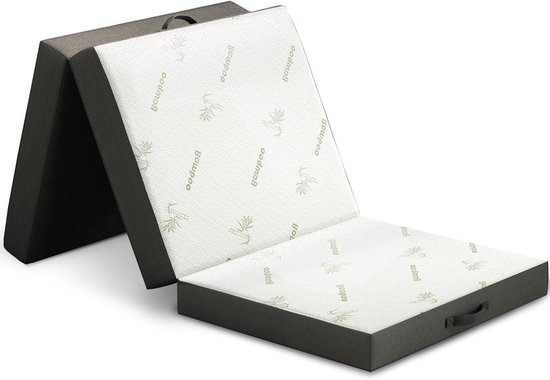 Drievoudige Matras - Vouwmatras Vloerbed - Gasten Ontvangen - Afneembare Hoes - 190 x 79 x 10 cm - Grijs