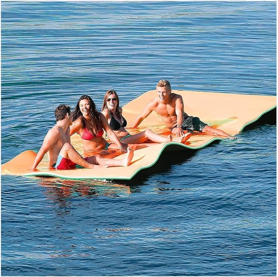 Drijvend Water Mat - Water Vlot - Ontspannen op water - Drielaags schuim - 1.8 x 0.6 meter - Oranje