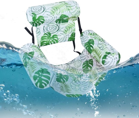 Drijvende Zwembadstoel - Opblaasbare Lounger - Zomerse Ontspanning - Lekbestendig Ontwerp - 76x40.5x61cm - Groen