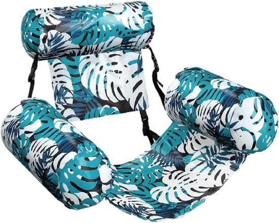 Drijvende Zwembadstoel - Opblaasbare Sofa - Ontspannen in Water - Ergonomische Rugsteun - 90x40x61cm - Bruin