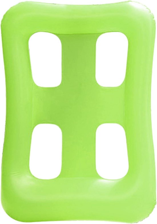 Drijvende zwemligstoel - Water lounge - Waterontspanning - Verstelbare rugleuning - 90 x 120 cm - Groen