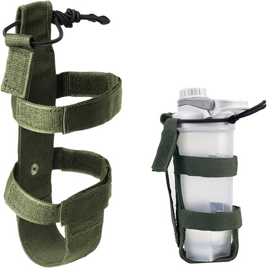 Drinkfles drager militaire tactische schoudertas Molle flesdrager voor sportieve activiteiten buitenshuis - legergroen van Merkloos