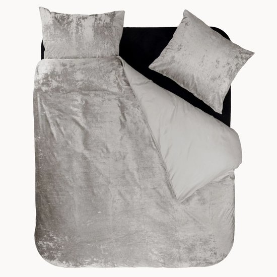 Droomtextiel Velvet Dekbedovertrek Zand - 140x200/220 cm - Super Zacht van Merkloos