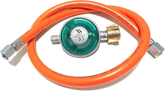 Drukregelaar 50 mbar 15 kg/h - inclusief 150 cm gasslang - voor gasregelaar van Gimeg