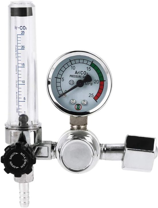 Drukregelaar Argon - Flow Meter - Lassen MIG TIG - Instelbaar Bereik - G5/8 Aansluiting