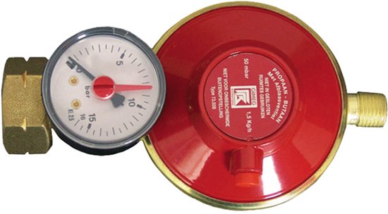 "Drukregelaar shell/combi 30mbar manometer met _"" l bu" van Talamex