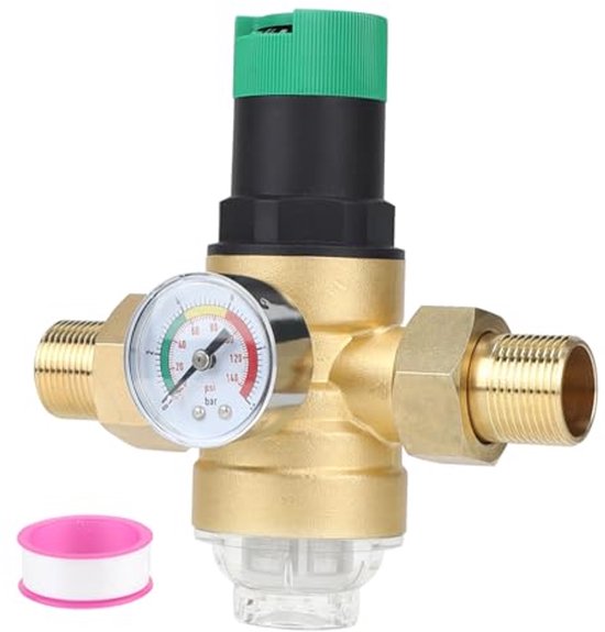 Drukregelaar Water met Manometer en Zeeffilter - 3/4 inch van Venturol.