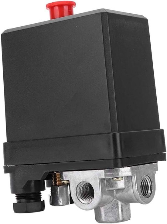 Drukschakelaar Regelklep - Drukregelaar Compressor - Luchtcompressor Regelen - 380V 4 Gaten Type - G1/4 Interface - Metaal van Merkloos