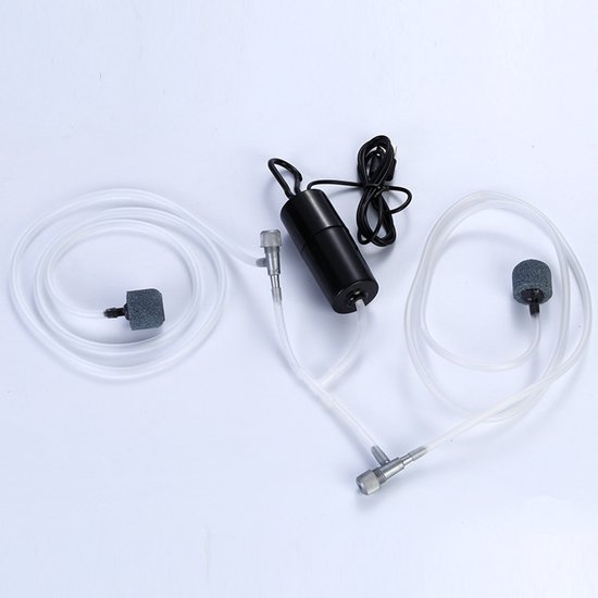 Dual-stone luchtpomp USB draagbare aquarium aquarium benodigdheden kleine luchtpomp ultra stille visbeluchter van NICREW