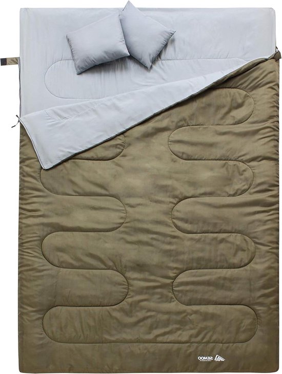 Dubbele 3-seizoenen slaapzak voor 2 personen - 220 x 150 cm (tot -5C) - meerdere kleuren Sleeping Bag van Trail