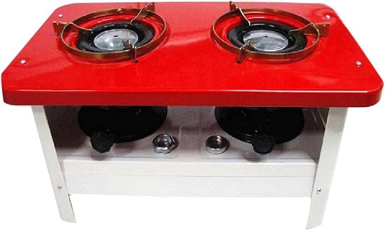 Dubbele Kerosine Brander - Draagbare Kooktoestel - Buiten Koken - Geïntegreerd Dubbel Systeem - 55.5 x 30 x 25 CM