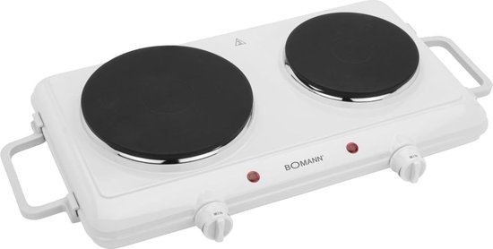 Dubbele Kookplaat 2500 Watt Met Regelbare Thermostaat - Hittebestendige Afwerking, Eenvoudig Schoon Te Maken van Tristar