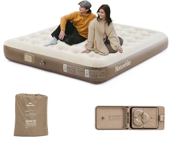 Dubbele Opblaasbare Matras 80x60x10 - Zelfopblazend Luchtbed voor Camping en Thuis met Snelle Inflatie van Luchsvlies