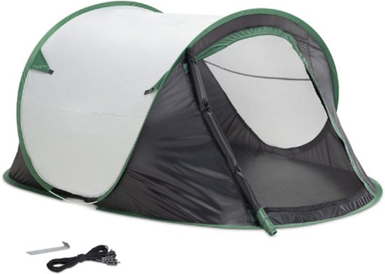 Dubbele Pop-Up Tent - Gooi Tent Voor 2 Personen - Snel Op Te Zetten Throw-Up Tent - Ideaal Voor Festival Of Camping - Verkrijgbaar In Verschillende Kleuren van Merkloos