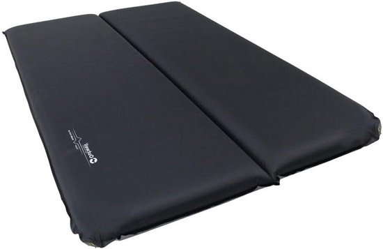 Dubbele Slaapmat - Zelfopblazend Kampeermatras - Comfortabel Kamperen - 10cm Dik Comfort - 183x128cm - Zwart van Merkloos