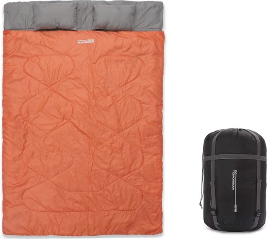 Dubbele Slaapzak 190 x 150 cm | 2-Persoons Waterafstotend & Ademend | Voor Kamperen en Outdoor van Merkloos