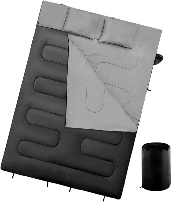 Dubbele slaapzak - Campingslaapzak tweepersoons - Outdoor avonturen - Snelle montage - 220 x 150 cm - Enkele attribuut