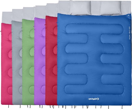 Dubbele Slaapzak - Dekenslaapzak Slaapzak - Kamperen Outdoor - Kan als deken gebruikt worden - 220 x 150 cm - Blauw