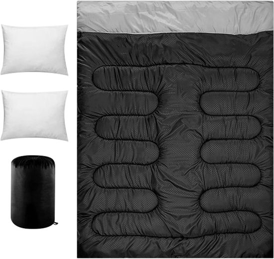 Dubbele Slaapzak - Kampeer Accessoires - Outdoor Reizen - Lichtgewicht Ontwerp - 220 x 150 cm