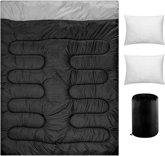 Dubbele Slaapzak - Kampeerslaapzak Outdoor - Kamperen en Wandelen - Alle Weersomstandigheden Comfort - 220 x 150 cm - Uniek