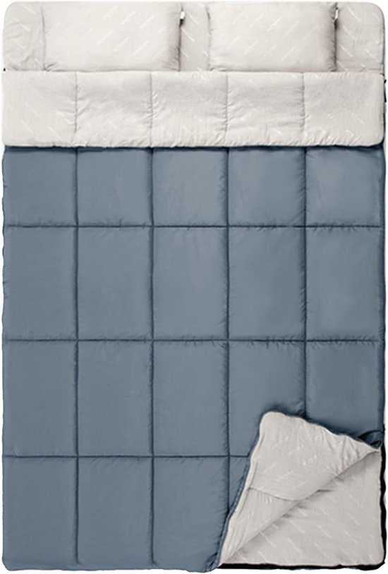 Dubbele Slaapzak - Kampeerzak Dekbed - Kamperen en Reizen - Waterdicht Katoenflanel - 215x145 cm - One Color