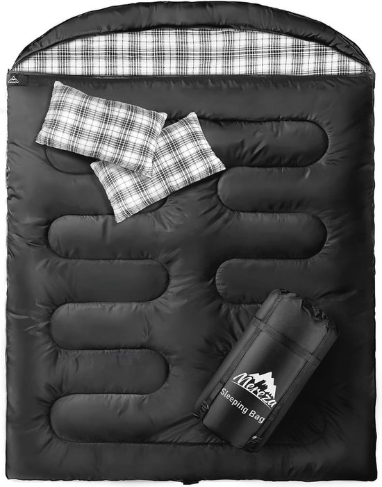 Dubbele Slaapzak voor 2 Personen - Winter Slaapzak tot 0 Graden - Perfect voor Kamperen van LifeGoods