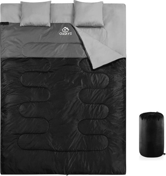 Dubbele waterdichte slaapzak voor volwassenen - Queen Size XL 2 persoons slaapzak ideaal voor kamperen en wandelen