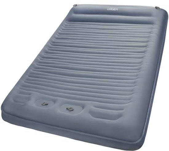 Dubbele Zelfopblaasbare Camping Slaapmat - 14 cm Dikke en Brede Matras met Voetpomp - Ideaal voor Wandelen, Reizen en Strand van BluMill