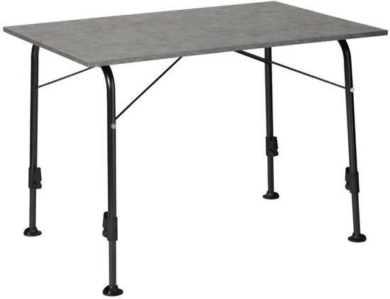 Dukdalf Majestic 2 Elegant - Campingtafel - Sevelit blad 100x68 cm - Zwart stalen onderstel - Traploos verstelbare poten - Quickgrip-systeem
