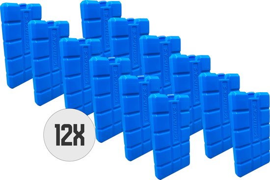 DULA Blauwe Koelelementen - 12 stuks 200 gram - 8 x 15 x 2 cm van DULA