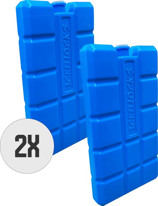 DULA Blauwe Koelelementen - 2 stuks - 200 gram - 8 x 15 x 2 cm van DULA
