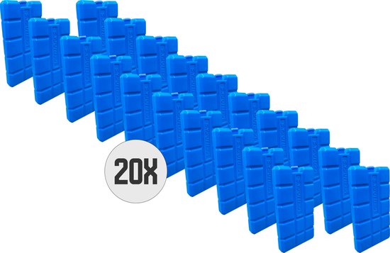 DULA Blauwe Koelelementen - 20 stuks - 200 gram - 8 x 15 x 2 cm van DULA