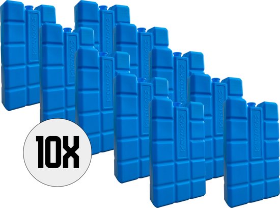 DULA Koelelementen - blauw - 10 stuks - 400 gram - 16x9x3,2cm van DULA