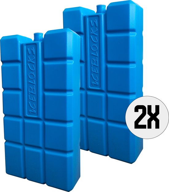 DULA Koelelementen - blauw - 2 stuks - 750 gram - 20x10,5x4cm van DULA