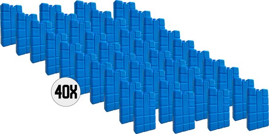 DULA Koelelementen - blauw - 40 stuks - 400 gram - 16x9x3,2cm van DULA