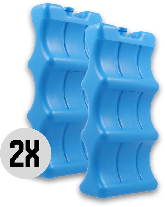 DULA Koelelementen voor blikjes - Blauw - Blikken koelelement voor koelbox en koeltas - 2 stuks - 10.5 x 22 x 5 cm van DULA